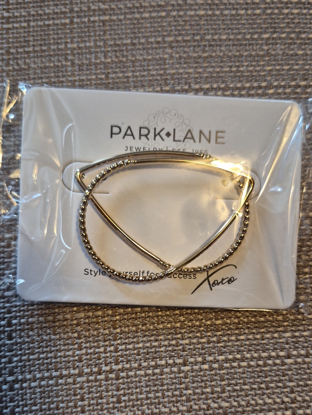 Park Lane Gold Cat Ear & Textured Beaded Earring